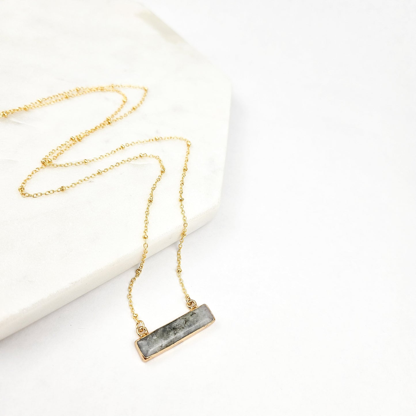 Labradorite Bar Necklace
