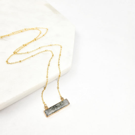 Labradorite Bar Necklace