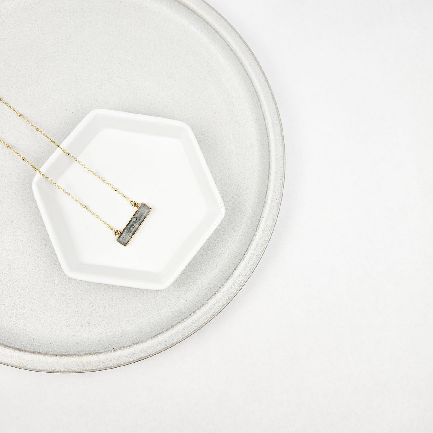 Labradorite Bar Necklace