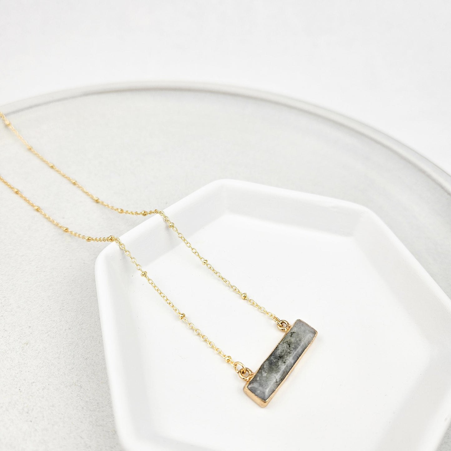 Labradorite Bar Necklace
