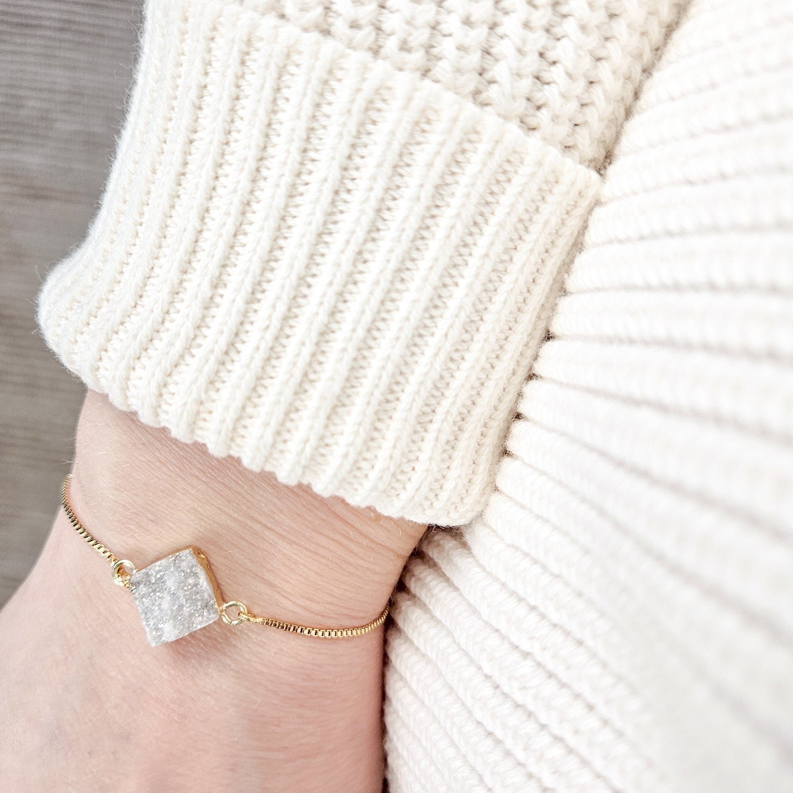 Druzy fashion quartz bracelet