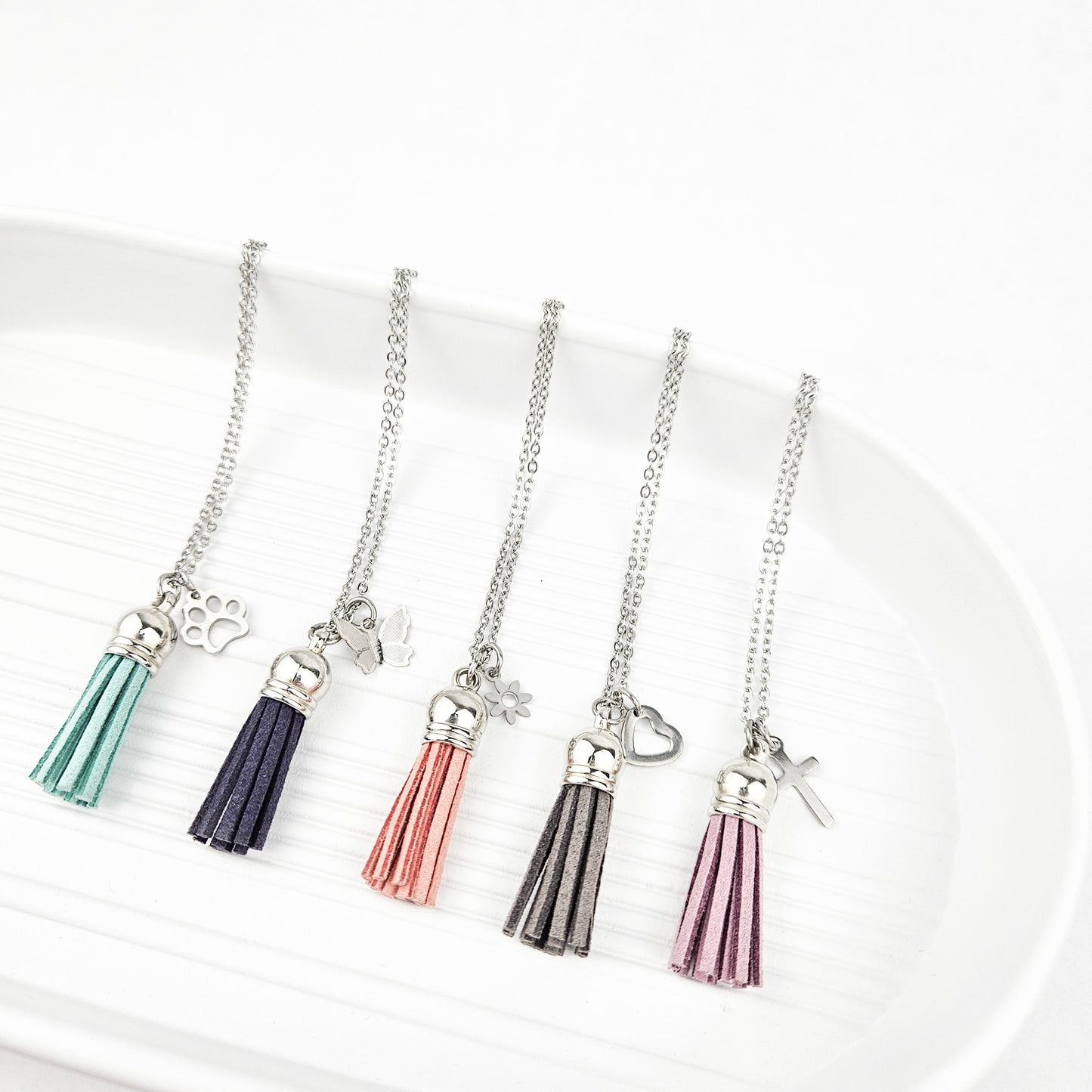 Child's Tassel + Charm Essential Oil Diffuser Necklace