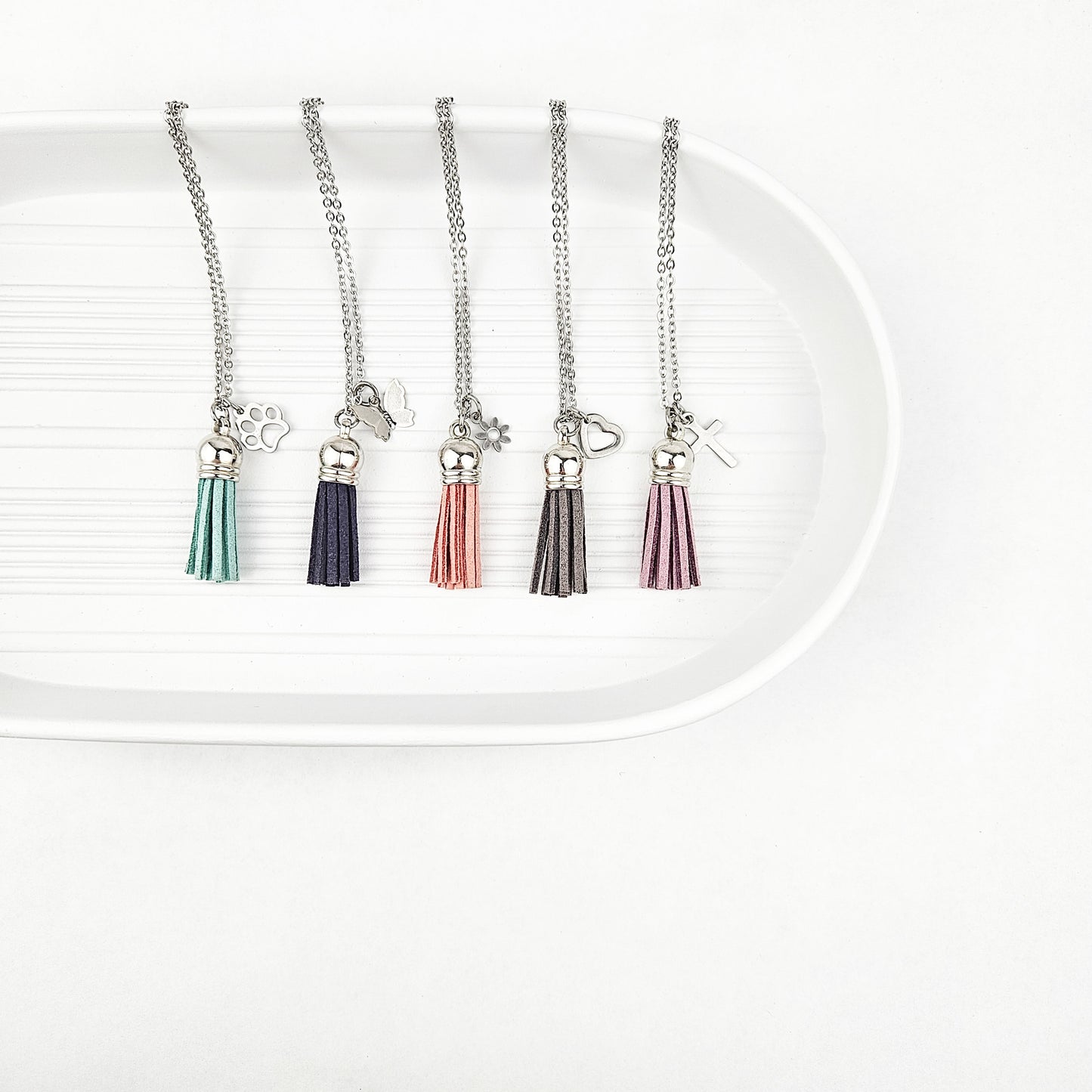 Child's Tassel + Charm Essential Oil Diffuser Necklace